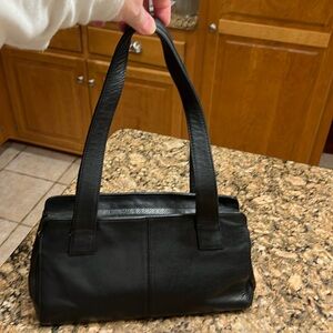Fossil black leather handbag